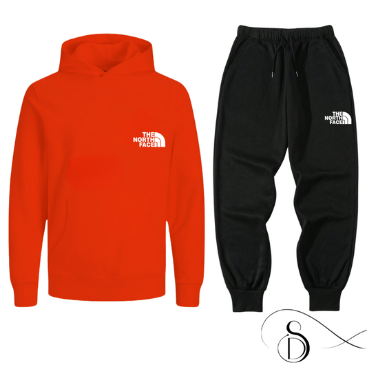SUDADERA BUZO ROJO/ JOGGER NEGRO
